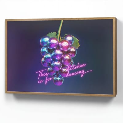 Wandlamp 90x60 cm - Oplaadbaar - Quote - Neon - Disco - Druiven - Wandlampen binnen woonkamer - Slaapkamer lamp - Decoratieve nachtlamp - Vloerlamp draadloos
