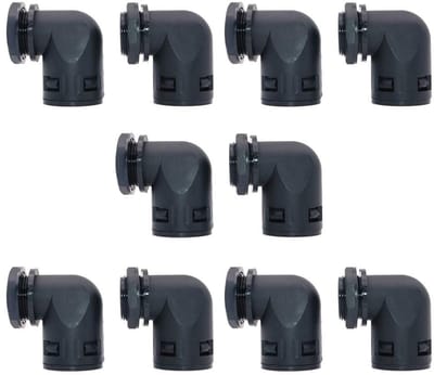 Dailygoods- Golfbuis Connector 90 Graden - 10 Stks - Gegolfde Buis Klemmen - Slang Aansluitingen - Sterke Rekbestendigheid - Eenvoudig te Installeren - Buisconnector