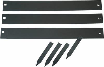 Nature - Borderrand (set van 3st.) - Verzinkt staal - inclusief grondpennen - zwart - Grasrand