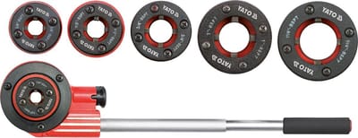 Yato - Handmatige Pijpgroevenset - 1/4''-5/4'' - Ratel Systeem - 7-Delig
