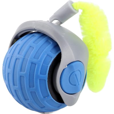 Jouet Interactif Balle pour Chat avec 2 Vitesses Réglables Balles Roulantes Automatiques avec une Queue en Peluche pour Chats d'Intérieur Chat Intelligent bleu