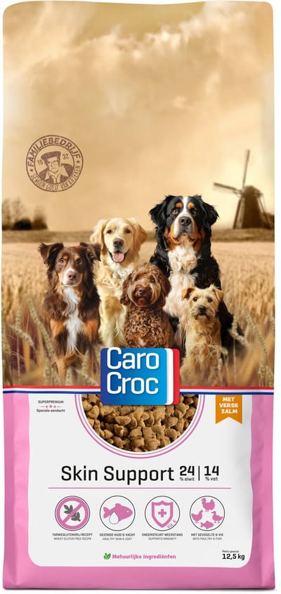 Hondenvoer Carocroc Skin Support - Zalm, Tarweglutenvrij - 12.5 kg