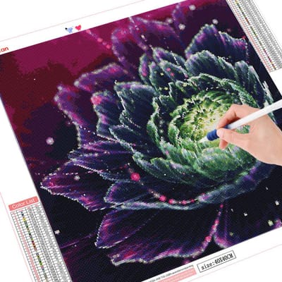 5D Diamond Painting volledige ronde bloemen DIY Diamond Art borduurwerk 30x30CM gray