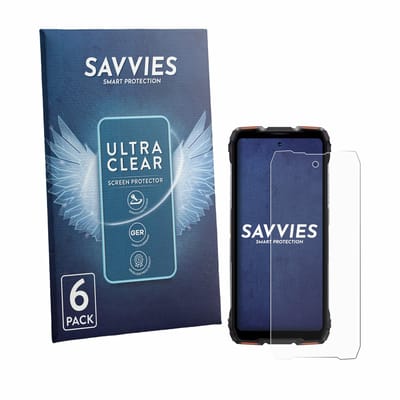 Savvies - Screenprotector voor Blackview Rock 3 - Folie Beschermfolie transparant 6 Stuks