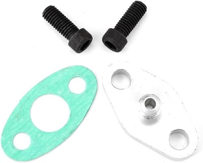 Turbo-olietoevoeradapterpakkingset voor T3 T4 Turbo - Eenvoudige installatie, aluminiumlegering - Geschikt voor T3, T4, T35, T40, T60.