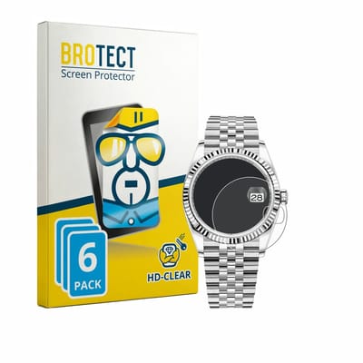 BROTECT - Screenprotector voor Rolex Oyster Perpetual Datejust 36 - Folie Beschermfolie transparant 6 Stuks
