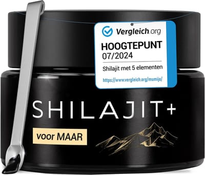 Shilajit Resin Original Himalaya voor Mannen – 82% Fulvinezuur | 25 g Premium Mumijo Shilajit | Hooggedoseerd uit de Himalaya-bergen | Handgeoogst incl. 500 mg doseerlepel