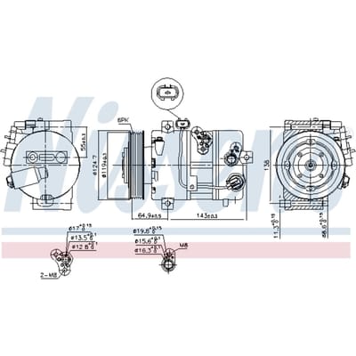 Compressor airconditioning NISSENS 890578