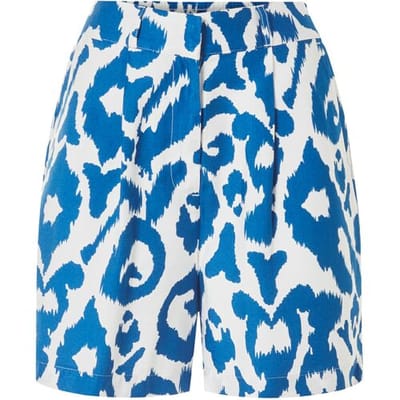 esmara Korte dames broek (Blauw/print, 34)