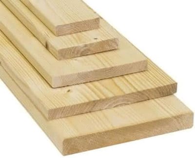 Gartenwelt Riegelsberger Gladde kantplank van sparrenhout, naturel, geschaafd en gedroogd, 21 x 95 mm, lengte 40 cm, naaldhout