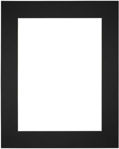 Passe-Partout Fotomaat 13x18 cm - Lijstmaat 24x30 cm - Zwart - Museumkarton - Fotolijst niet inbegrepen