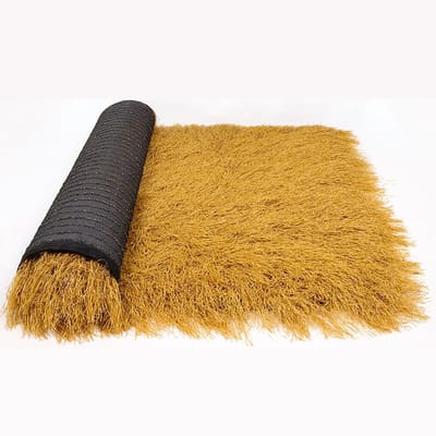 Kunstriet dakrol - Palmgras rol - Tuin decoratie - Weerbestendig en brandvertragend - 1 x 2 meter - Geel
