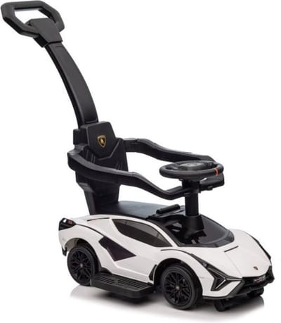 Loopauto - Lamborghini QLS-996T - met duwstang - 85x44x95 cm - wit