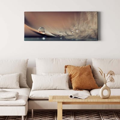 Canvas print DD123223 Waterdrop A.S. Création 1,0 x 0,4 m Bruin Kantoor Hal/Gang Keuken Slaapkamer Woonkamer