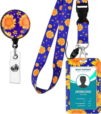 Verstelbare ID Kaart Houder met Koord en Karabiner, Waterdichte ID Houder voor Studenten, Leraren en Zorgverleners, 7 x 11 cm