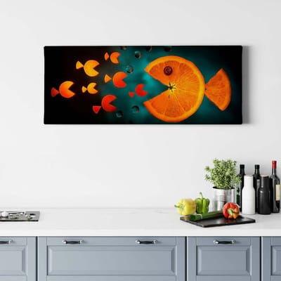 Canvas print DD123234 Sweet Carrot A.S. Création 1,0 x 0,4 m Oranje / Terracotta Kantoor Hal/Gang Keuken Slaapkamer Woonkamer