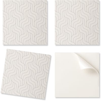 Verpakking vinyltegels met geometrische golven voor keuken of badkamer 9x30x30 cm