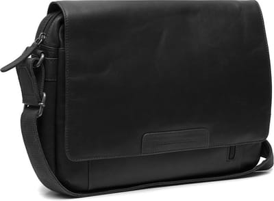 The Chesterfield Brand Gili Laptoptas 14 inch - Schoudertas - Echt leer - Zwart