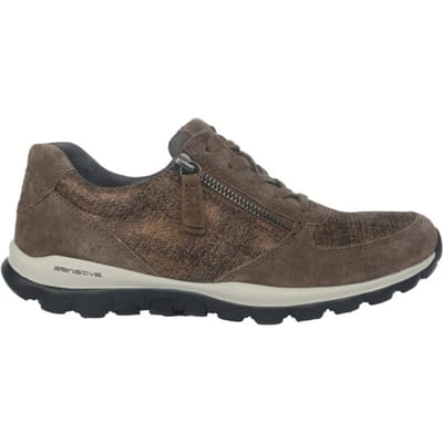 Gabor rollingsoft sensitive 76.968.61 - dames rollende wandelsneaker - Bruin - maat 37 (EU) 4 (UK)
