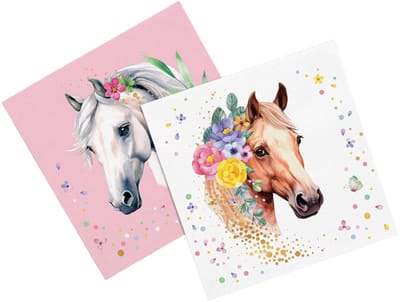 Globos Paper Napkins 33x33cm Horses - 20 pcs.