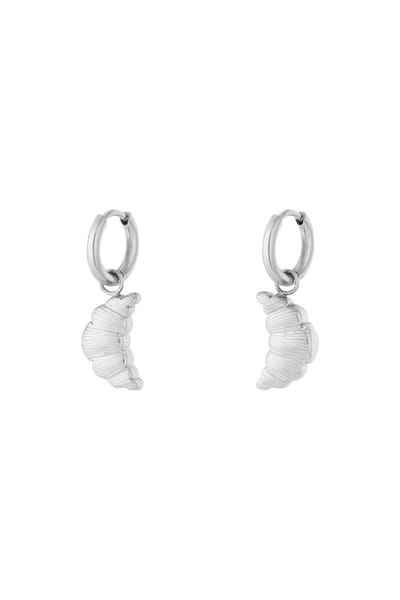 Bijoutheek Oorhangers Croissant Zilver