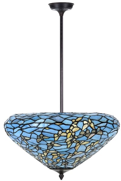 Tiffany up-light Hanglamp Fly Away - Art Deco Trade