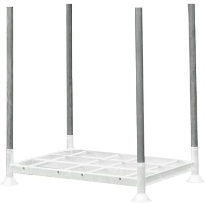 Mega-M Staander voor Mobilrack - 120 cm - Ø 60 mm - Gegalvaniseerd Staal - Voor Stapelracks en Manuracks - Stabiele Magazijnopslag
