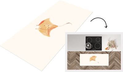 Keukenloper - Loper keuken - Manta - Pastel - Geel - 120x50 cm - Keukenloper vinyl