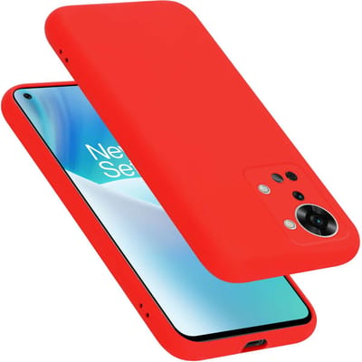 Cadorabo Hoesje geschikt voor OnePlus Nord 2T in LIQUID ROOD - Beschermhoes gemaakt van flexibel TPU silicone Case Cover