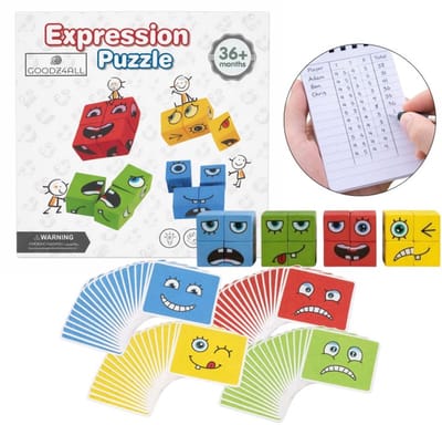 Goodz4All Gezelschapsspel Educatief Speelgoed Emoties Puzzel Spel voor Kinderen met Scoreboekje Emotie Leren Herkennen en Benoemen