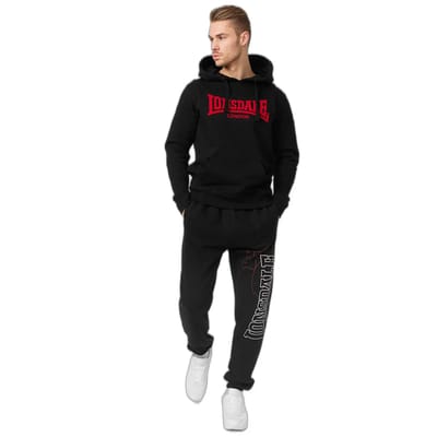 Lonsdale London Hooded One Tone Heren Trui met capuchon - zwart - XL