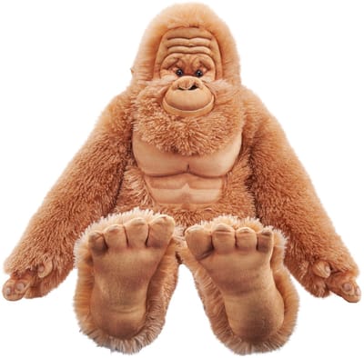 Wild Republic Bigfoot knuffel - 43 cm - pluche - wildeman - mythe - licht bruin - knuffeldieren
