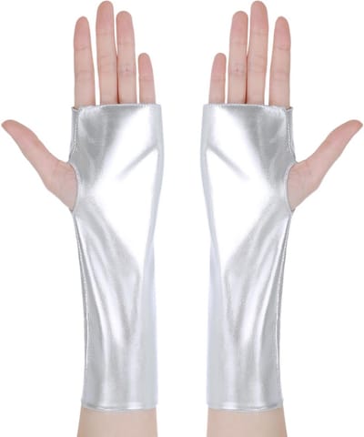 Halloween Vingerloze Lederen Handschoenen voor Vrouwen, Gothic Punk Danshandschoenen, Perfect voor Cosplay en Carnaval