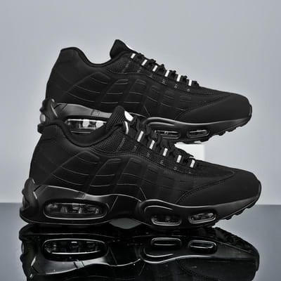 Nieuwe Heren Hardloopschoenen Volledige Luchtkussen Lichtgewicht Ademend Comfortabel Atletische Training Jogging Sneakers Luxe Sport 43 black