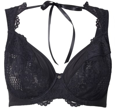 TruYou - Dames - TruYou beugelbeha kant sierbandje in de nek - Zwart - Maat 95C