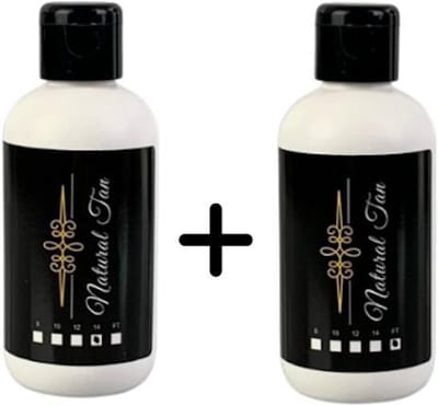 Natural Tan - Spray tan vloeistof 14% + Fast Tan - 2x100ml - zelfbruiner