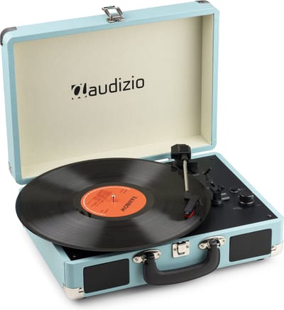 Platenspeler Bluetooth IN/OUT - Audizio RP116BL - 2025 model - Retro platenspeler met speakers - Blauw