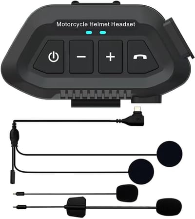 Motorhelm Headset-Stereo met ruisonderdrukking-bluetooth headset voor motorhelm-IP67 waterdicht - bluetooth motor headset 1200 mAh-Bluetooth 5.3