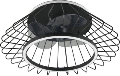 REALITY KARLSBORG - Ventilator - Zwart mat - incl. 1x SMD 30W