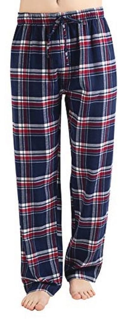 Comfortabele heren flanellen pyjama met zakken