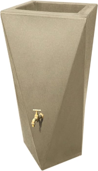 Regenton twist zandkleur 100L incl. kraantje - Prestige Berlin (incl. messing kraantje)