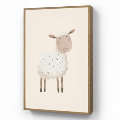 Nachtlampje 60x90 cm - Kinder lamp - Schaap - Boerderij dier - Dieren - Tafellamp kinderkamer draadloos - Slaapkamer lampje - Bedlamp kinderen - Kinderlampje - Wandlamp babykamer - Nachtlampjes