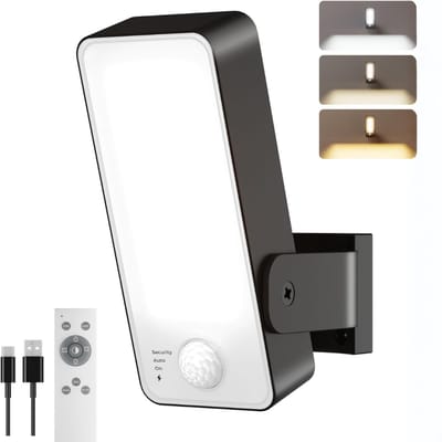 SCH® Oplaadbare Wandlamp - Wandlamp - Zwart - ‎8cm x 5cm x 21cm
