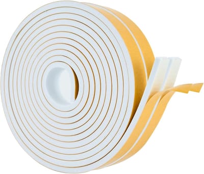 Zelfklevende Deurrubber Strip - Hoogwaardige Schuim Isolatietape - 6 m x 9 mm x 2 mm - Voor Deuren, Ramen en Airconditioners