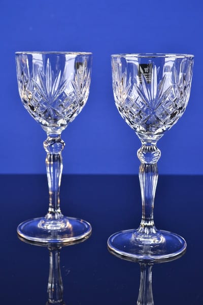 Luxe Kristallen Likeurglazen – Set van 2 – 14 cl