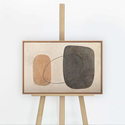 YS Schilderij - Handgeschilderd canvas schilderij - Wanddecoratie Abstract - Beige - Textuur - Muurdecoratie woonkamer - Slaapkamer decoratie - Kamer accessoires - abstracte schilderij - schilderij canvas Wood 60x40