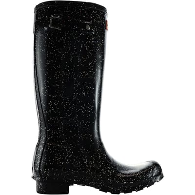 Hunter Reuze Glitter Kinder Zwart Laarzen