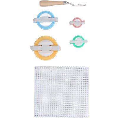Rug Hooking Mesh Kit Duurzaam Tapijtmaken Punch Needle Ruitjesdoek Breiraam Haaknaald Tapijt