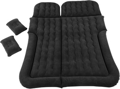 Opblaasbaar Autobed - Reismatras Slaapmat - Reizen Comfortabel - Dubbele Versnelling Ontwerp - 174 x 126 cm - Zwart