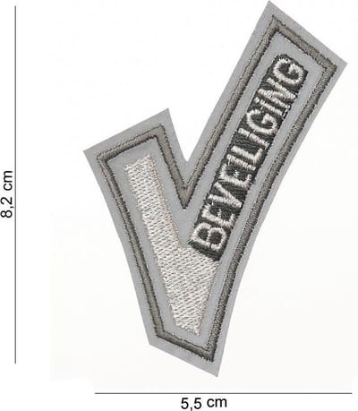 Embleem stof beveiliging refl. V #2027